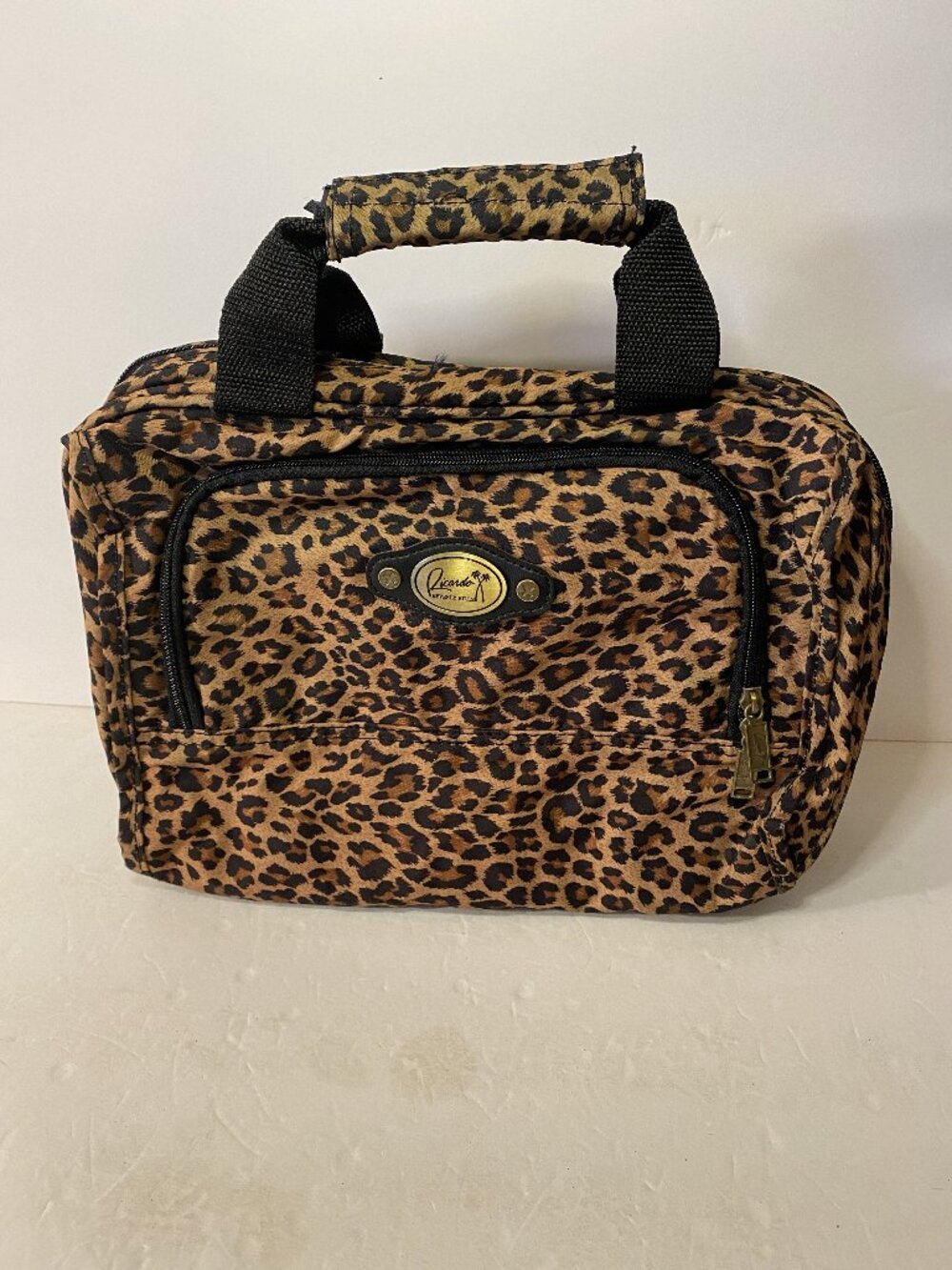 Ricardo Beverly Hills Leopard Print Cosmetic Bag